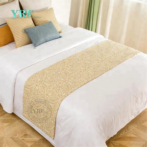 YRF Luxury Cotton Linen Jacquard Hotel Bed Decorative Bed Runner