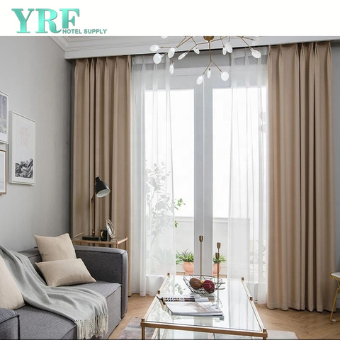 Star Hotel Solid Color Blackout Heavy Duty Insulated Rooms Window Curtains
