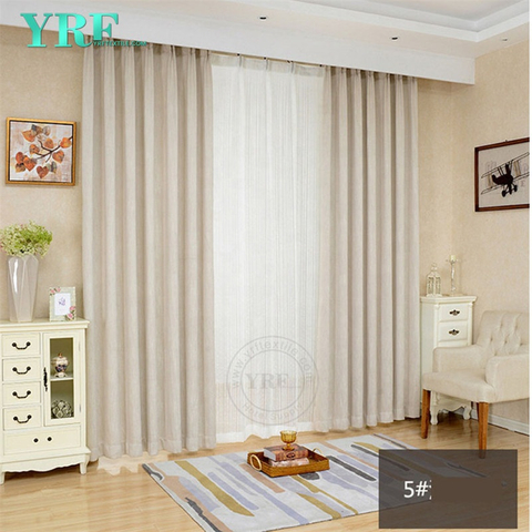 Hotel Solid Color Black Out Fire Retardant Living Room Curtains