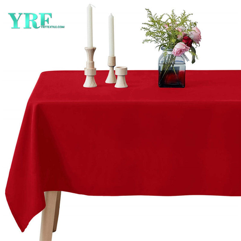 Oblong Dinner Table Cover Pure Red 60x102 Zoll 100% Polyester knitterfrei für Restaurant