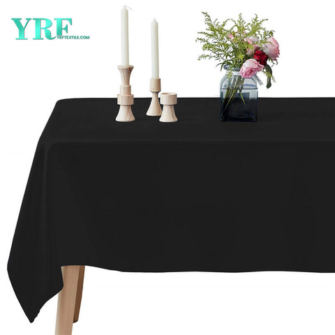 Längliche Tischdecken Reines Schwarz 60x102 Zoll 100% Polyester Faltenfrei Für Hochzeiten