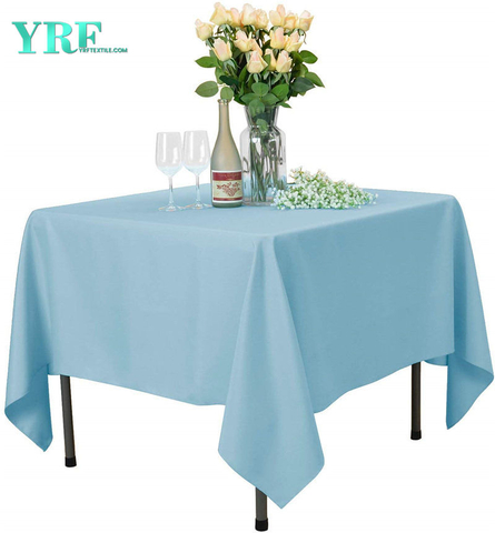 Quadratische Tischdecke hellblau 54x54 Zoll reines 100% Polyester knitterfrei für Hotel