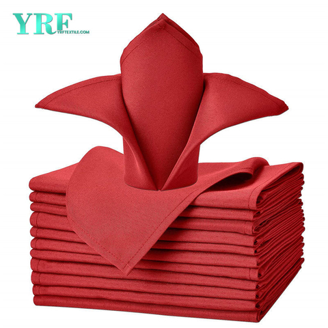 Stoffservietten Pure Red 17x17 Zoll 100% Polyester Waschbar und Wiederverwendbar für Restaurant