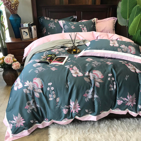 Hochwertiges Bettwäsche-Set aus Baumwollstoff, bequem für Queen-Bett-Bettlaken