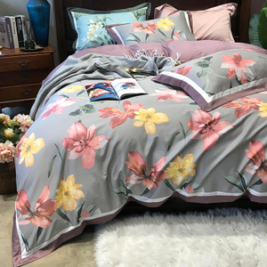 Luxuriöser Bettbezug aus Baumwolle, bequemer Kingsize-Bett-Digitaldruck