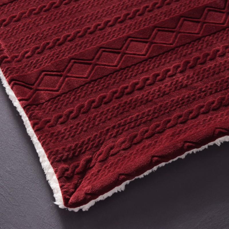Sherpa Überwurfdecke Super Soft Wendbare Ultra Carved Cashmere für Kingsize-Bett