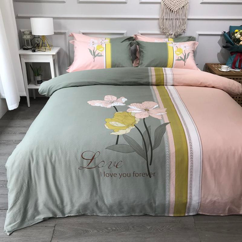 Luxuriöses Bettwäsche-Set aus gebürstetem Baumwollstoff, bequem für Doppelbett