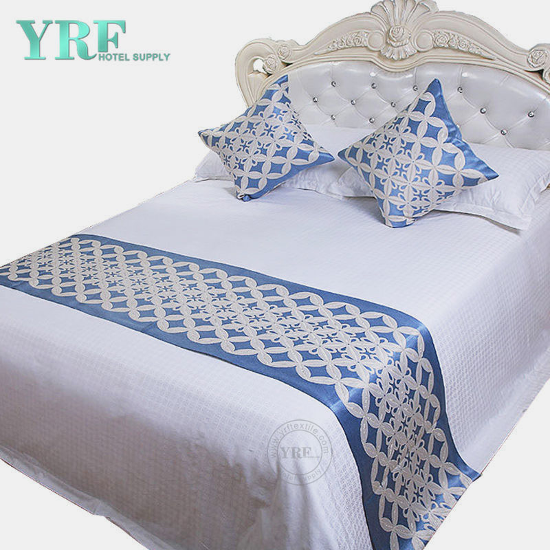 Inn Doppelzimmer Modern Einfach Verdicken Geometrisches Design Blau Dekorieren Bettfahnen