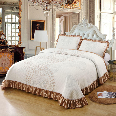 Home Fashions Quilt-Tagesdecken-Sets Bettdecke in voller Größe, Steppdecke in Weiß und Sandbraun